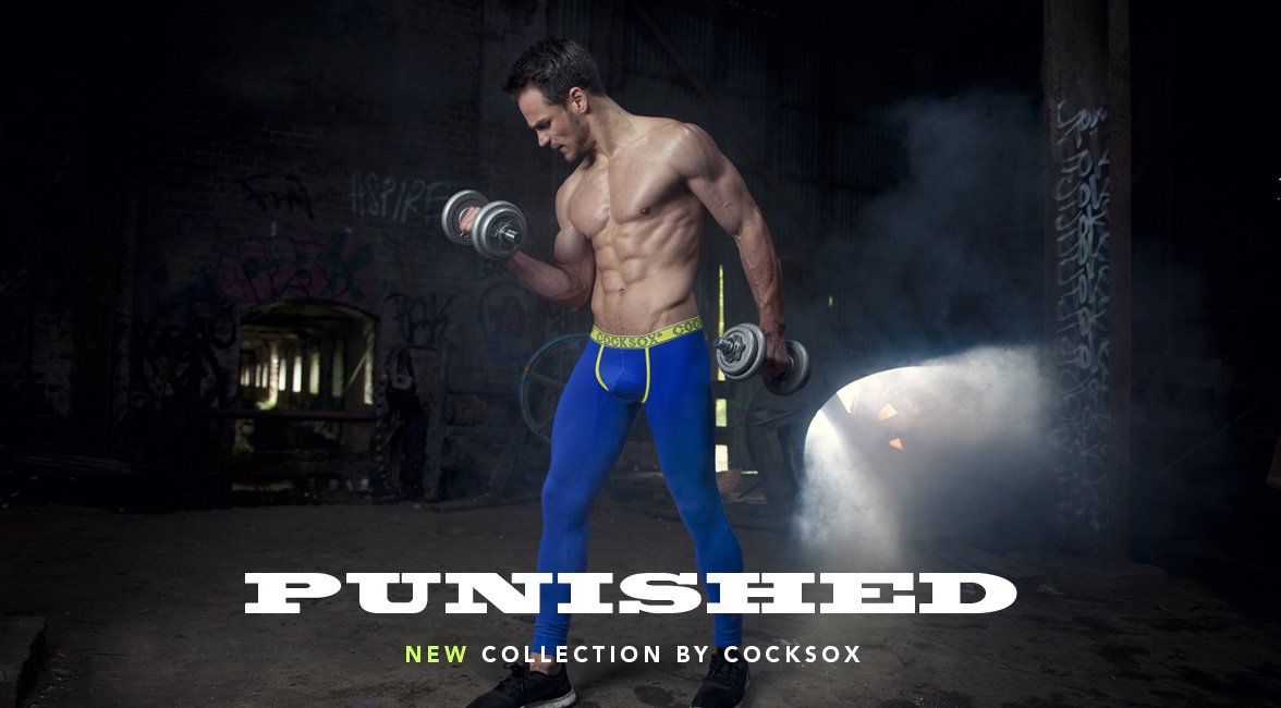 Lifestyle editorial image of the Cocksox CX92 Underwear Long John in Crystal Blue