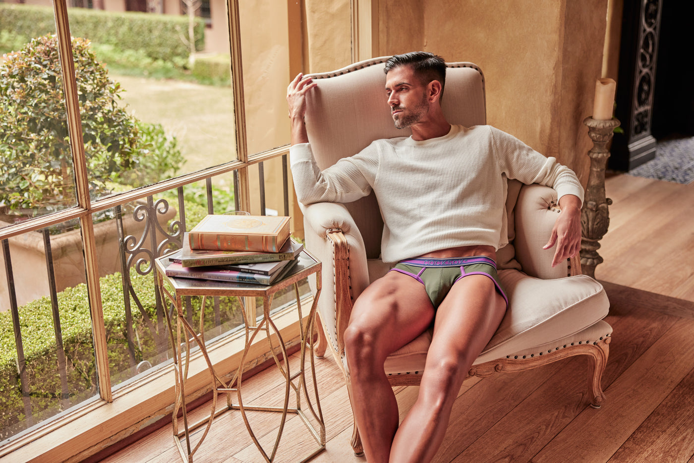 Cocksox Lifestyle image for the Elegance Collection CX76N Sports brief in Edinburgh