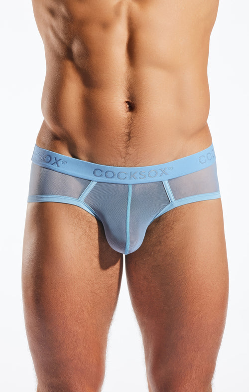 Men in mesh underwear shop