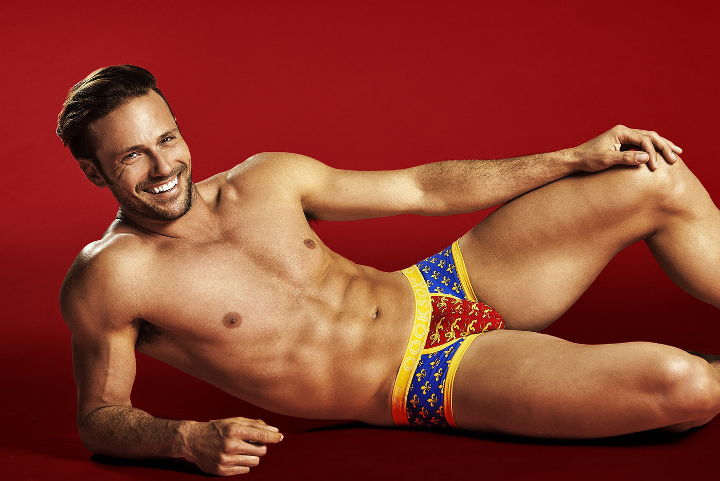 Lifestyle editorial image of the Cocksox CX68CQ Underwear Trunk in Conqueror Unite