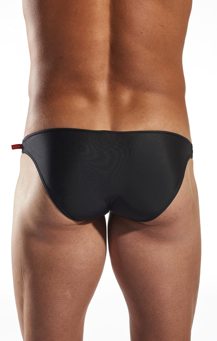 Cocksox CX02 Swimwear Brief in Jet Black back body image