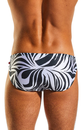 CX04PR Drawstring Swim Brief - mens swimwear print