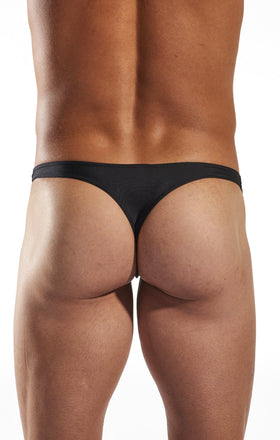 Cocksox CX22 Swimwear Thong in Jet Black back body image