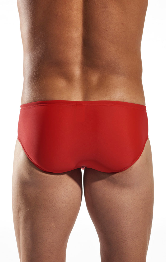 Cocksox CX79 Boy Leg Swim Brief in Code Red back body image