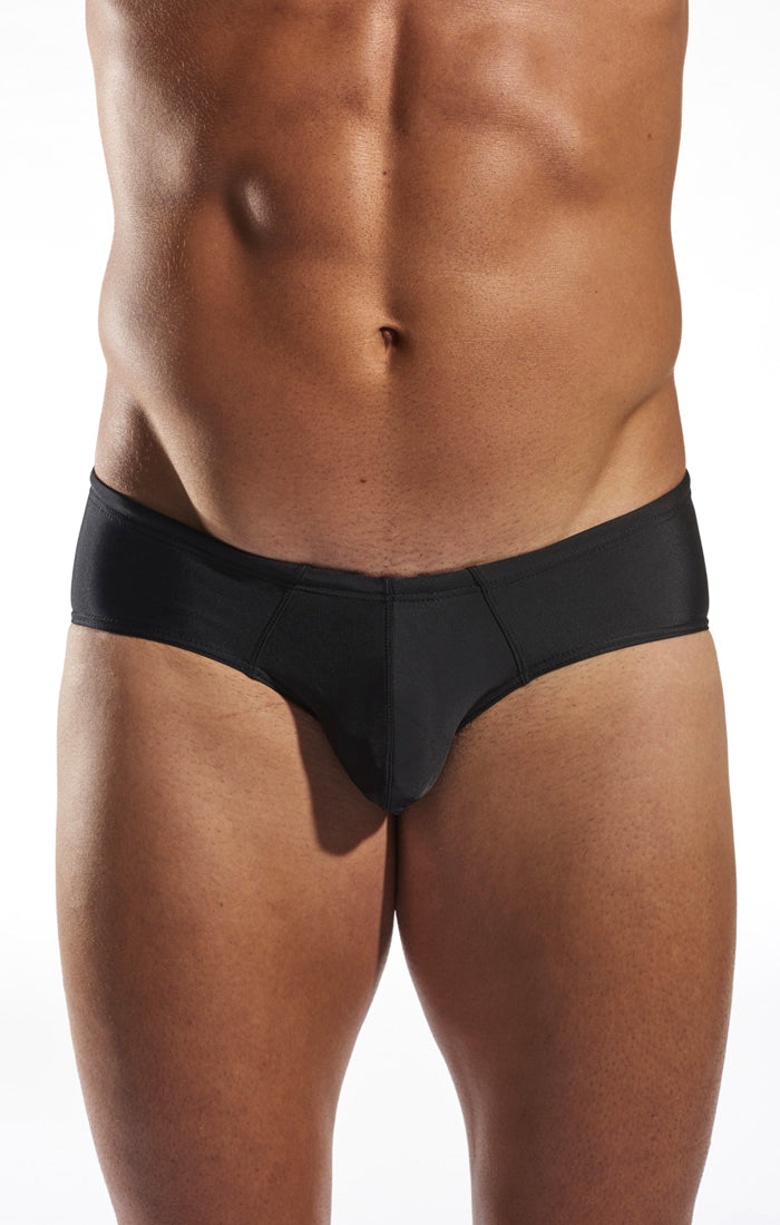 Cocksox CX79 Boy Leg Swim Brief in Jet Black front body image 